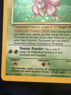 Venomoth 13/64 Jungle Holo - Rare 1999 Wizards Pokemon TCG Card English - Image 5