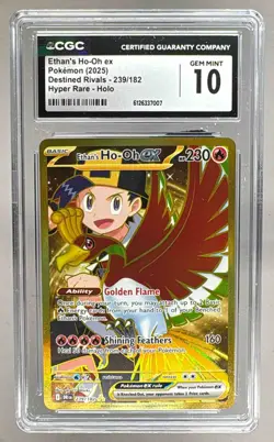7007 Ethan's Ho-Oh ex 2025 Pokemon Destined Rivals #239 Hyper Rare Holo CGC 10 - Image 1