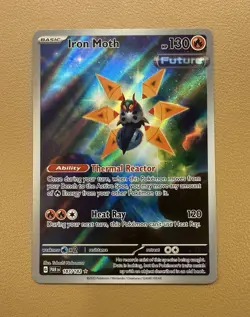 Iron Moth 187/182 SV: Paradox Rift Illustration Rare Holo Pokemon TCG - Image 1