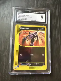 2002 Pokemon Expedition Houndour Reverse Holo 113/165 CGC Mint 9 - Image 1