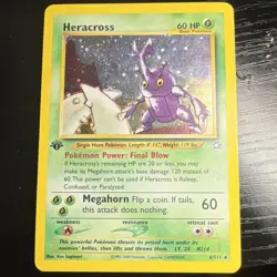 Pokemon Heracross 6/111 Neo Genesis Holo Rare 1st Edition Basic 2000 English - Image 1
