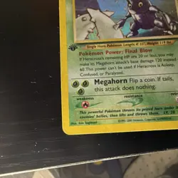 Pokemon Heracross 6/111 Neo Genesis Holo Rare 1st Edition Basic 2000 English - Image 5