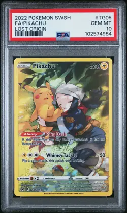 2022 Pokemon Sword & Shield Lost Origin Pikachu Fa Lost Origin PSA 10 #TG05 - Image 1