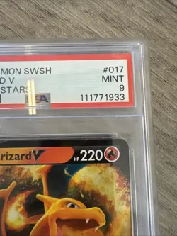 2022 Pokemon SWSH Brilliant Stars #017 Charizard V PSA 9 MINT - Image 5