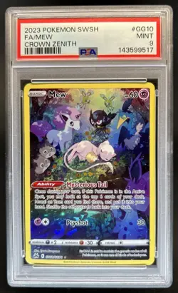 2023 Pokemon SWSH Crown Zenith Mew Galarian Gallery #GG10/GG70 PSA 9 - Image 1