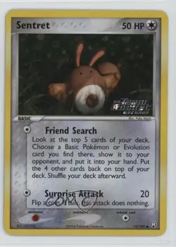 Sentret Reverse Foil Pokemon EX Team Rocket Returns #75 2004 - Image 1