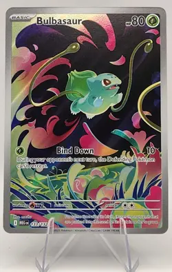 Pokemon TCG Bulbasaur Mega Evolution #133/132 Illustration Rare, Mint Condition - Image 1