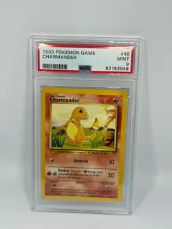 1999 Pokemon Base Set Unlimited Charmander 46/102 PSA 9 MINT - Image 1