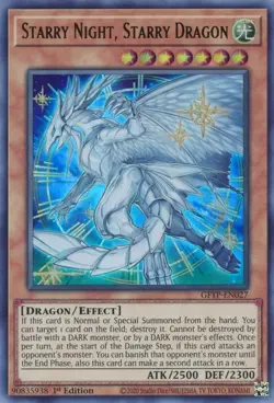Yugioh! LP Starry Night, Starry Dragon - GFTP-EN027 - Ultra Rare - 1st Edition L - Image 1