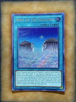 Yugioh Ride of the Valkyries SHVA-EN006 Secret Rare 1st Ed NM - Image 1