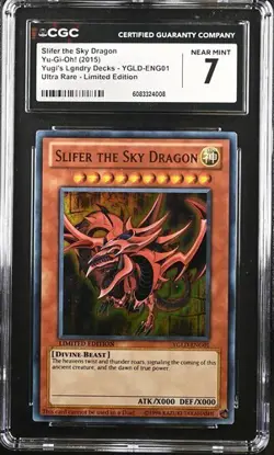 Yu-Gi-Oh! Slifer the Sky Dragon Yugi's Lgndry Decks YGLD-ENG01 Limited Ed. CGC 7 - Image 1