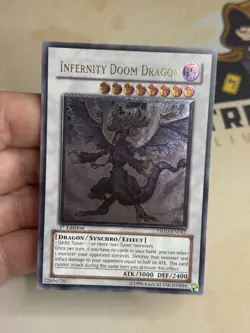 Infernity Doom Dragon TSHD-EN042 1st Edition Ultimate Rare YuGiOh! NM EURO - Image 2