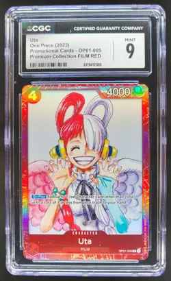 2023 ONE PIECE UTA PROMO FILM RED OP01-005 CGC 9 A PT - Image 1