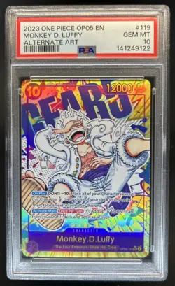 2023 One Piece New Era Monkey.D.Luffy Secret Rare Alt Art #OP05-119 PSA 10 - Image 1