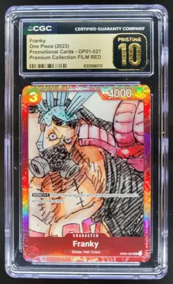 2023 ONE PIECE FRANKY PROMO FILM RED OP01-021 CGC 10 PRISTINE A PT - Image 1