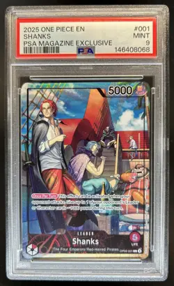 2025 One Piece PSA Magazine Exclusive Shanks #OP09-001 PSA 9 - Image 1