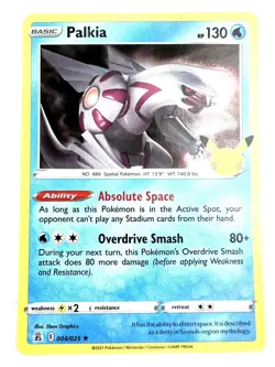 Palkia - 004/025 Celebrations 25th Anniversary Holo Rare Pokemon - NM/MINT Card - Image 2