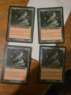 4x Mungha Wurm Prophecy Rare MTG Magic The Gathering Card Vintage Green Playset - Image 1