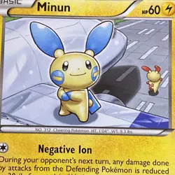 Pokemon Dark Explorers Common Card - Minun 40/108 LP - Image 2