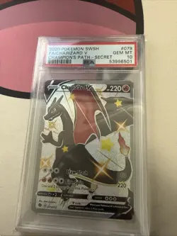 Shiny Charizard v Champions Path Secret Rare Card 079/073 PSA 10 Gem Mint - Image 1