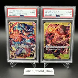 PSA 10 Sabo OP07-118 Portgas D. Ace OP07-119 SEC One Piece Card Japanese - Image 1