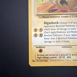 Raichu 29/62 Fossil Unlimited Pokemon Card Regular Rare Lightly Played LP - Image 2