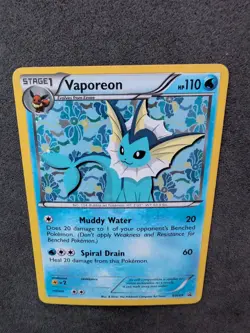 Pokemon Card - Vaporeon Black and White Promo BW89 Holo - Image 3