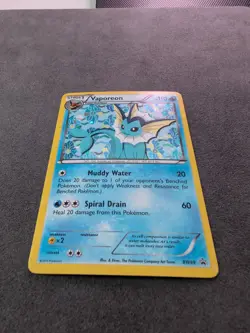 Pokemon Card - Vaporeon Black and White Promo BW89 Holo - Image 4