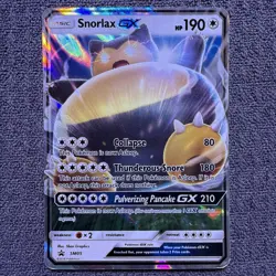 Pokemon TCG Snorlax GX SM05 Sun Moon Black Star Promo Card Near Mint Condition - Image 1
