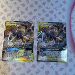 Pokemon TCG 2 Card Lot GX Holo TAG TEAM Lucario Melmetal English - Image 1