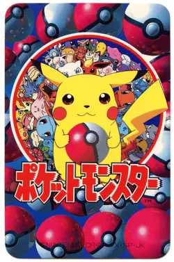 1998 Vintage Magikarp/Gyarados 6 of Hearts Pokemon Televi-kun Poker Playing Card - Image 3