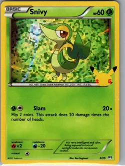 Snivy - 5/25 005/025 Holo McDonald's 25th Anniversary Promos - Pokemon Card - NM - Image 1