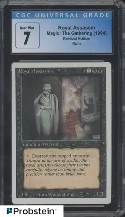 1994 MTG Magic The Gathering Revised Edition Royal Assassin Rare CGC 7 NM - Image 1
