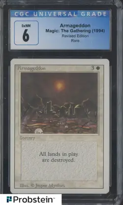 1994 MTG Magic The Gathering Revised Edition Armageddon Rare CGC 6 EX-NM - Image 1