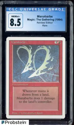 1994 MTG Magic The Gathering Revised Edition Manabarbs Rare CGC 8.5 NM-MT+ - Image 1