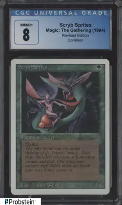 1994 MTG Magic The Gathering Revised Edition Scryb Sprites CGC 8 NM-MT - Image 1