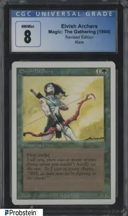 1994 MTG Magic The Gathering Revised Edition Elvish Archers Rare CGC 8 NM-MT - Image 1