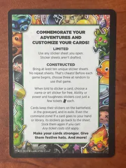 Unfinity Sticker Token 1 / 48 MTG Magic the Gathering Card LP Lightly Played - Image 2