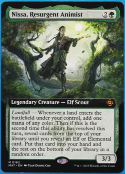Nissa, Resurgent Animist (Extended Art 162) March of the Machine NM (513287) - Image 1