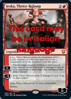 MTG JESKA, THRICE REBORN EXC - JESKA, RINATA TRE VOLTE - CMR - MAGIC - Image 1
