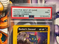 2003 Pokemon ~ Best of Game Winner Promo ~ Rocket's Sneasel #5 ~ PSA 9 MINT - Image 2
