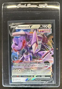 2021 Pokemon SWSH Fusion Strike Genesect V #185/264 - Image 1