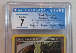 Pokemon- Dark Tyranitar- Cosmos Holo #20/109 Team Rocket Returns- CGC 7 - Image 3