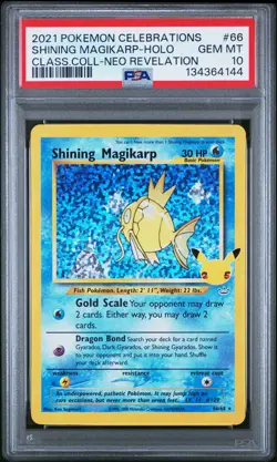 2021 POKEMON CELEBRATIONS CLASSIC COLL #66 SHINING MAGIKARP-HOLO PSA 10 - Image 1