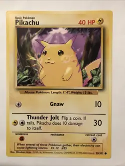 Pikachu Jumbo Promo Pl 58/102 1999-2000 Base Set Not For Play Use Pokemon - Image 1