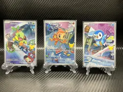 Chimchar Turtwig Piplup First Partner Illustration Collection Promo Set Pokemon - Image 1