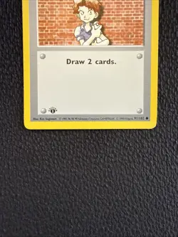 Pokemon Bill Base Set 1st Edition Shadowless Non-Holo Common Trainer 91/102 LP - Image 2