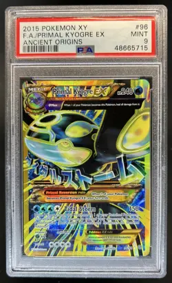 2015 Pokemon XY Ancient Origins Primal Kyogre #96/98 PSA 9 - Image 1