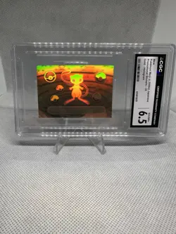 Mew Pokemon Meiji (c.2000s) Japanese Promotional Stickers - 39 Gold - Hologram - Image 2