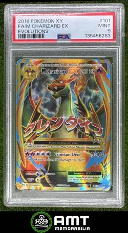 M Charizard EX PSA 9 2016 Pokemon XY Evolutions #101/108 6283 - Image 1